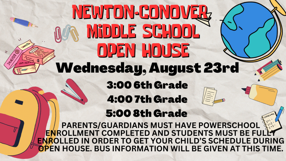 Open House 23 24 Newton Conover Middle School